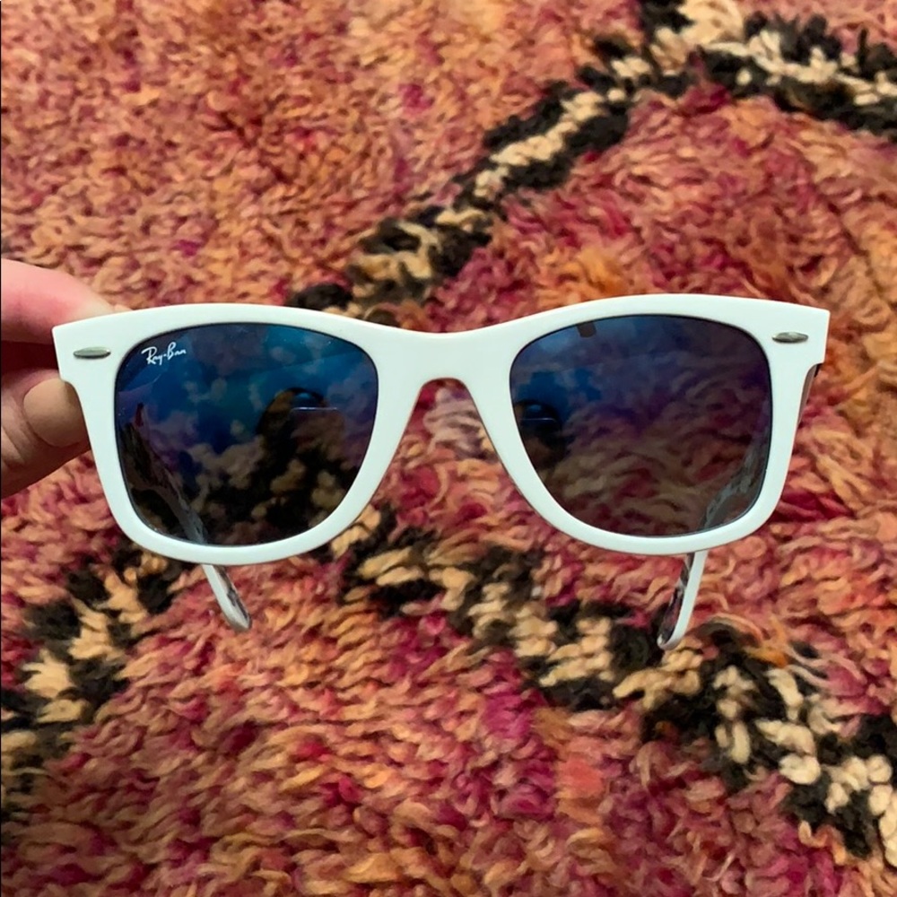 White British Printed Inside Ray Ban Wayfarers